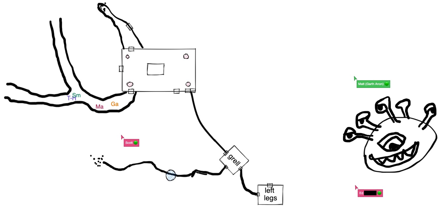 Map of the area near the demon spa in the sewers under the Apemen City