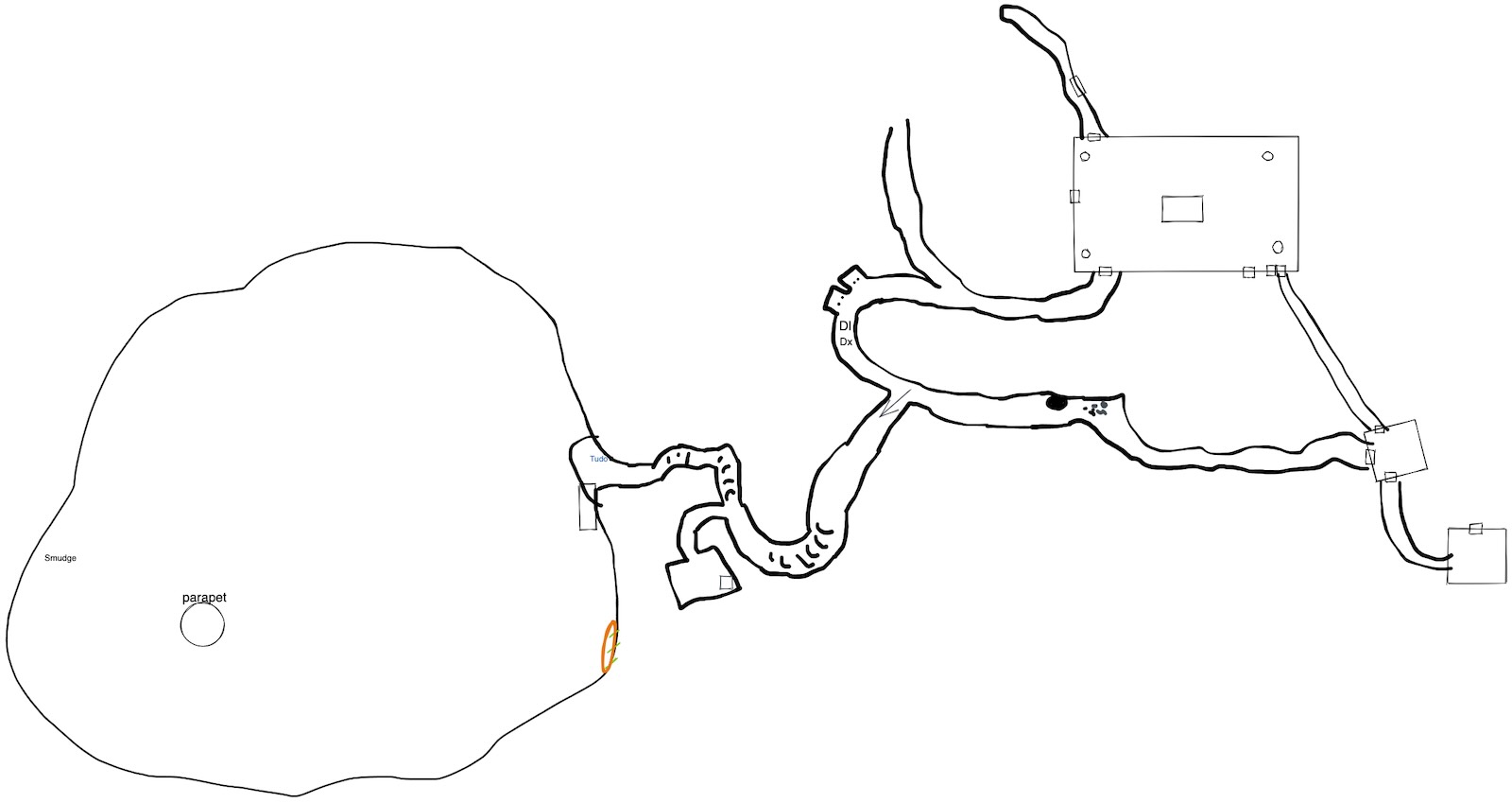 Map of the cavern under the apeman city