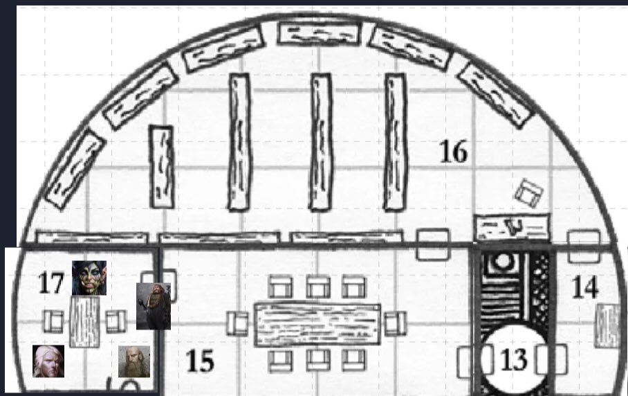 Map of the forth floor of the wizard tower