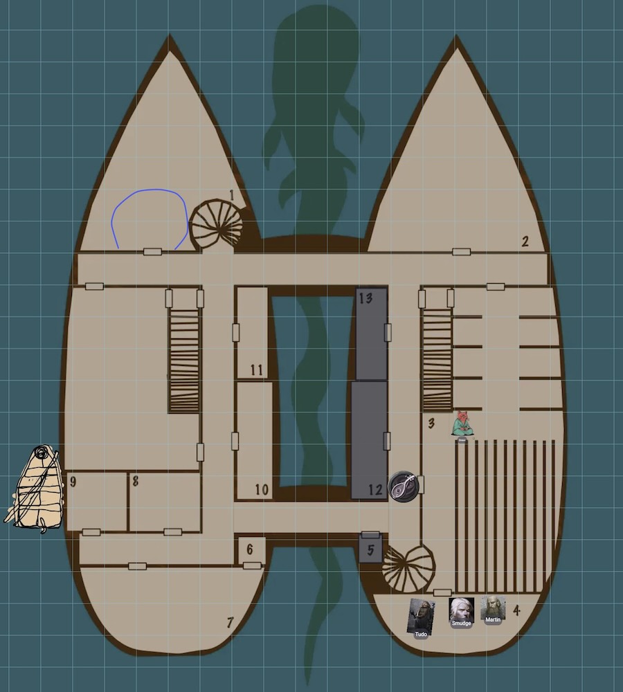 map of the snakemen catamaran