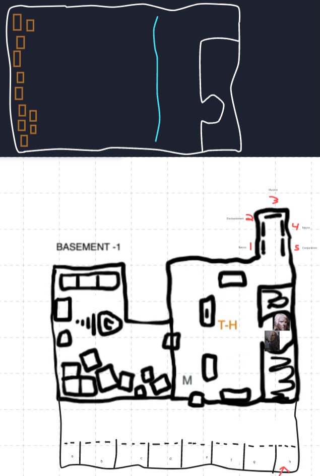 Map of basement of lightning tower